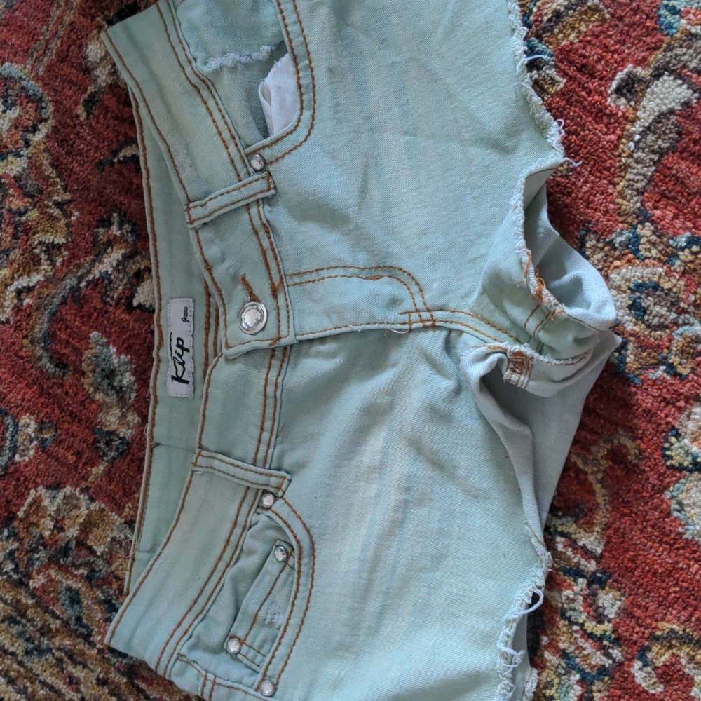 Klip Jean Short shorts Teal Size 11 Womens